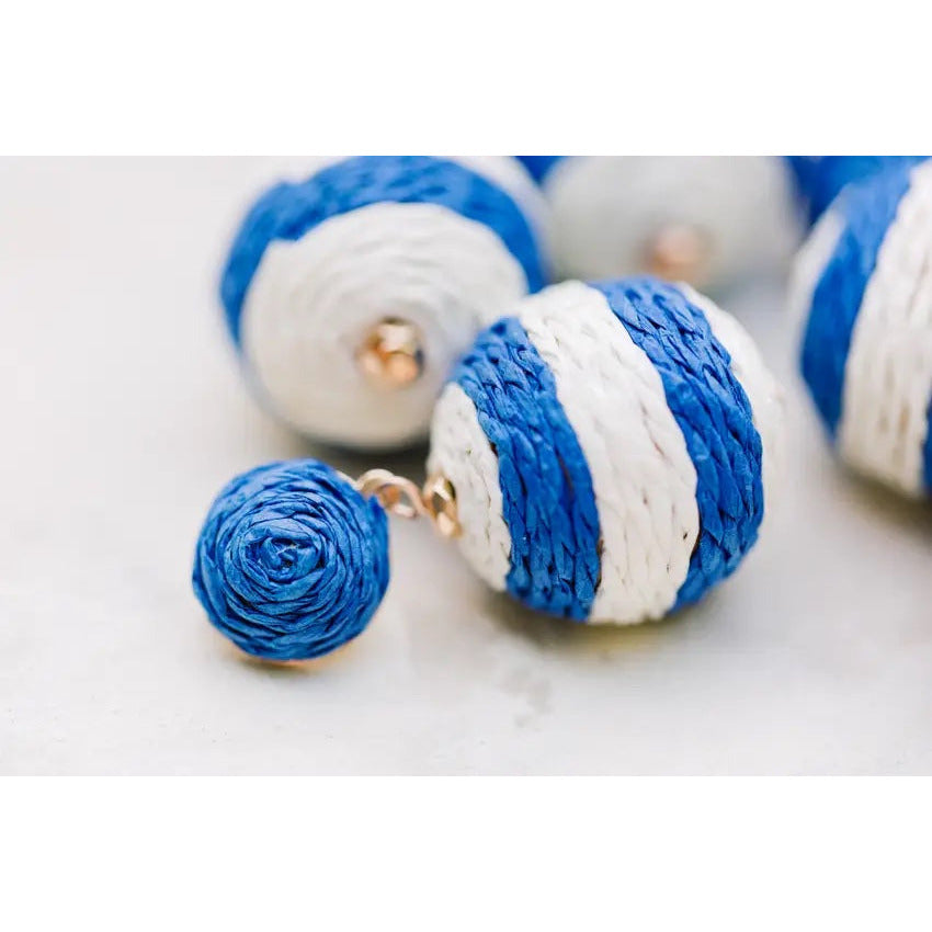 blue and white coastal grandmother earrings