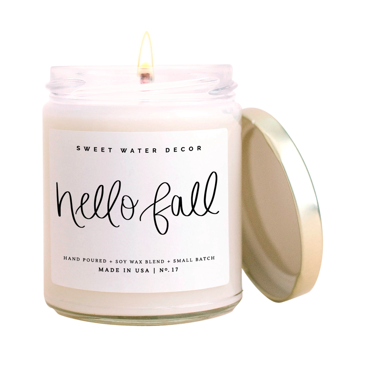 Hello Autumn - 8oz Candle - Choose Your Scent - 100% Natural Soy Wax