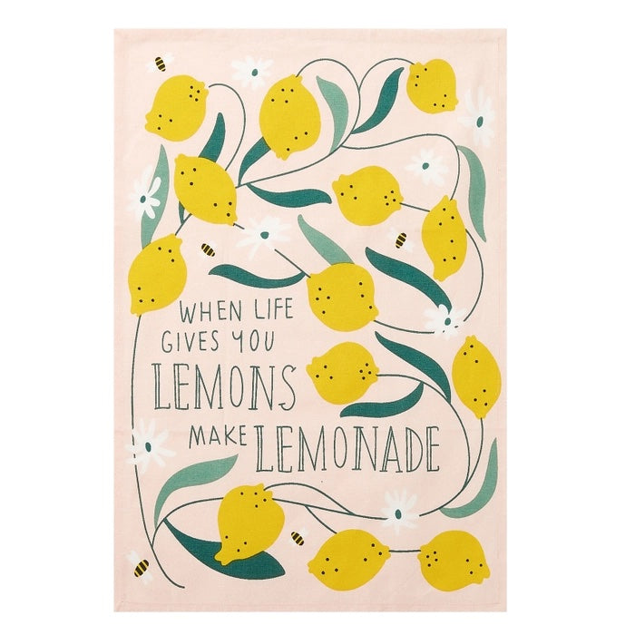 when life gives you lemons make lemonade kitchen towel, lemon drying kitchen towel