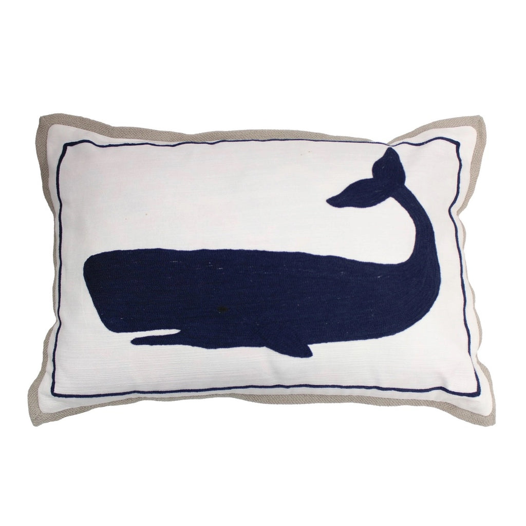 navy whale pillow, navy whale decorative bedroom pillow