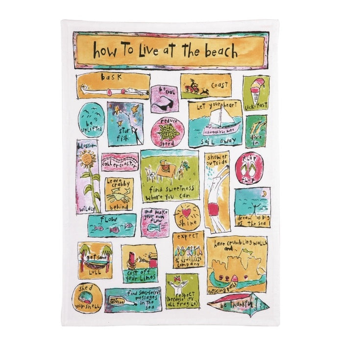 how to live at the beach kitchen towel, or drying dish towel. Beach drying dish towel
