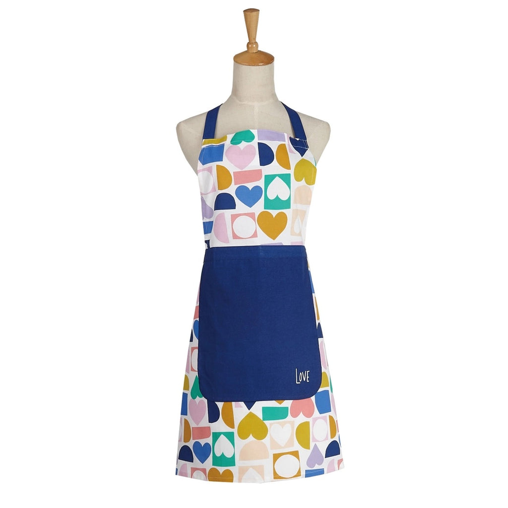 color heart shaped aprons, heart shaped kitchen apron for baking and cooking 