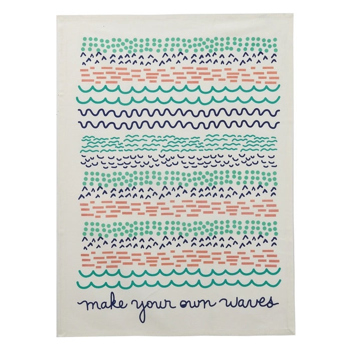 make your own waves kitchen towel, waves kitchen drying towel