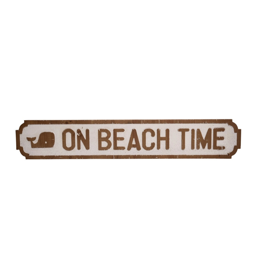 on beach time plaque, on beach time beach house sign