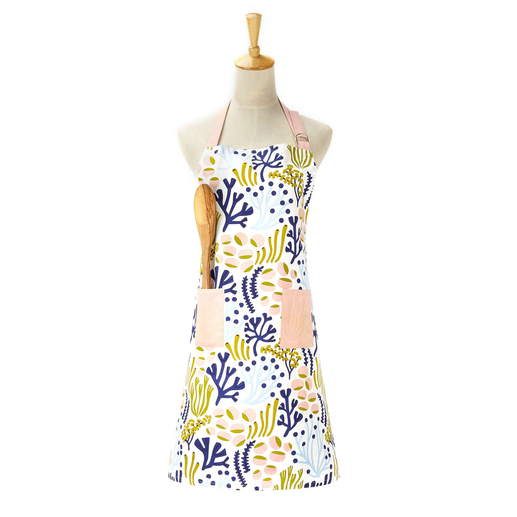 Coral reef style ocean inspired kitchen apron