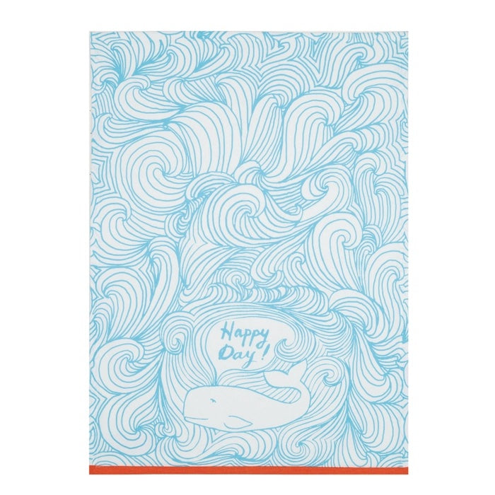 kitchen blue waves kitchen drying towel, kitchen blue whale waves towel
